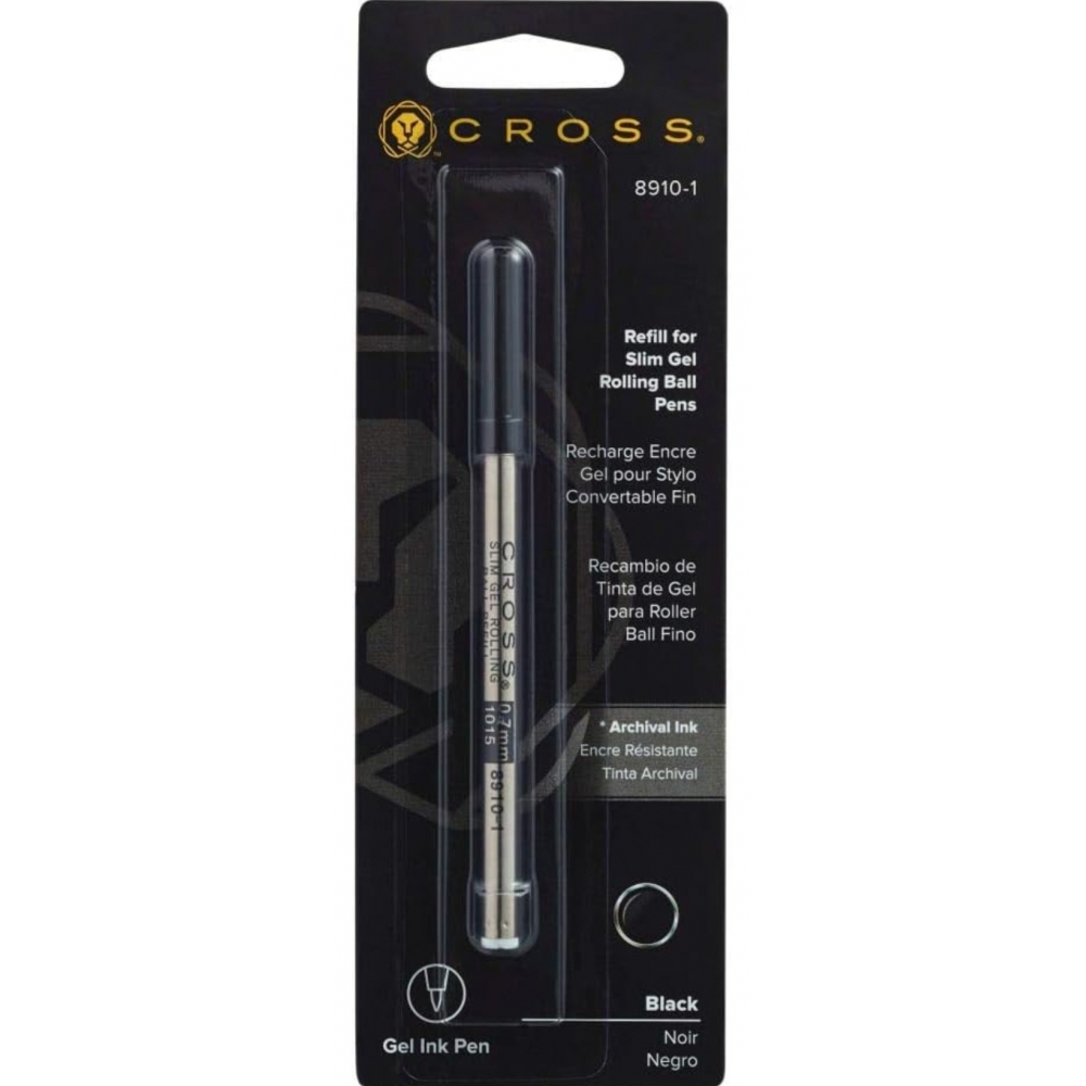 Carga Rollerball Slim Cross - Preto